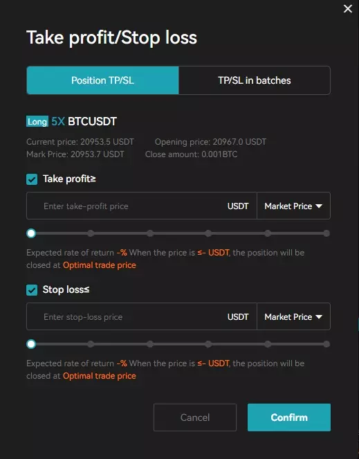 how to use bitget - take profit stop loss